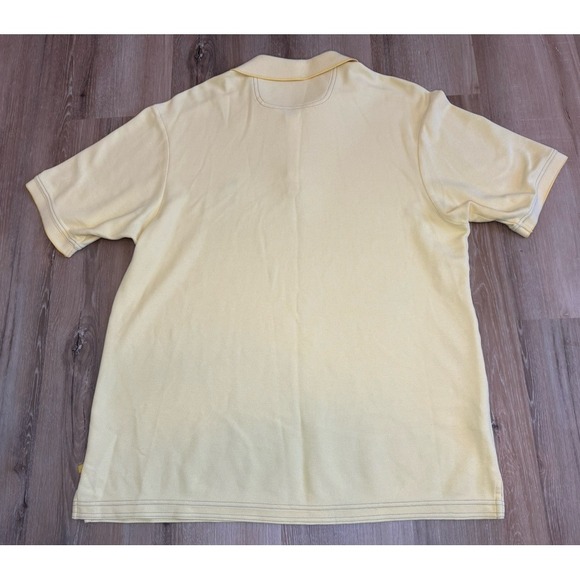 Tommy Bahama Mens Short Sleeve Polo Shirt Yellow Golf Island Vacation Large - Picture 4 of 6